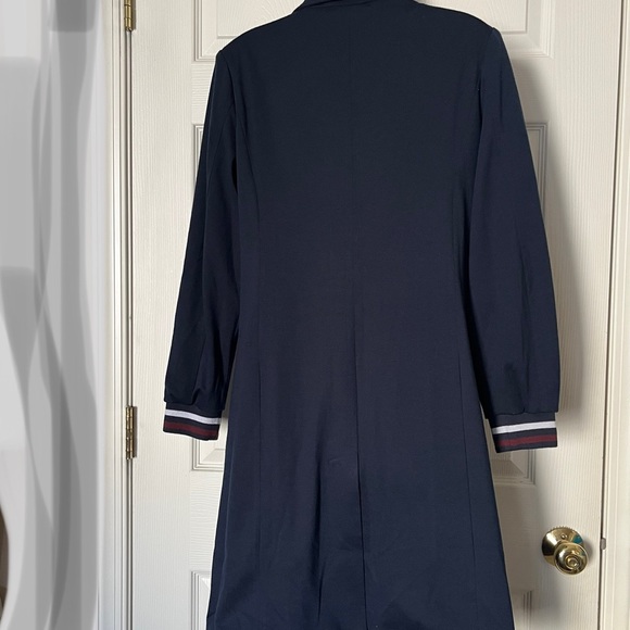 Halogen Navy Rib Trim Ponte Knit Jacket Coat Small - Picture 11 of 12